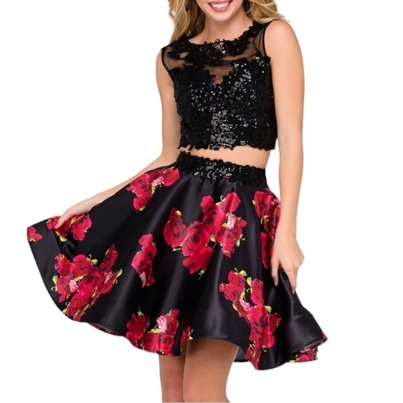 Jovani Formal Prom Evening Cocktail 2 Piece Skirt Set Size 6 NEW - Picture 1 of 11